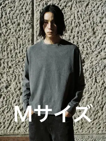 LIDNM CRACK WASHED L/S TEE M 사이즈