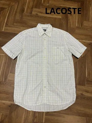 LACOSTE 반팔 체크 셔츠