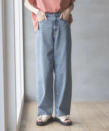 글로벌 워크 GOOD 데님 배기 팬츠