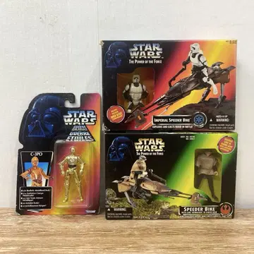 Kenner 스타 워즈 스피더 바이크 2종 & 피규어 C-3PO SET
