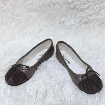 새상품급 레페토 repetto 발레 슈즈 가죽 스웨이드 브라운