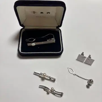 실버 넥타이핀 오팔 펄