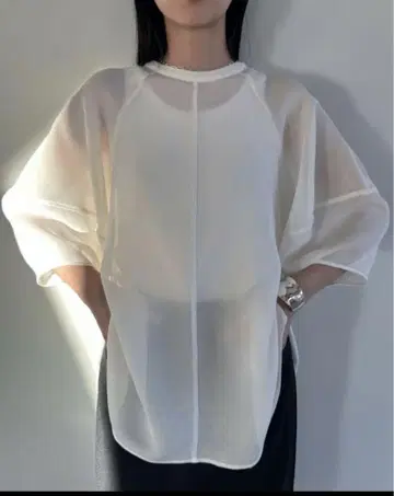 CLANE MESH FORM SLEEVE BLOUSE 화이트 2 M 상당