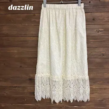 [dazzlin] dazzlin 레이스 롱 스커트 허리밴딩 S