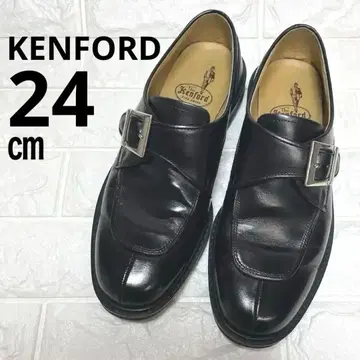 새상품급 KENFORD 켄포드 블랙 천연 가죽 몽크 스트랩 24cm