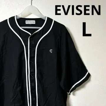 EVISEN 에비센 반팔 셔츠 베이스볼 셔츠 로고 자수 L