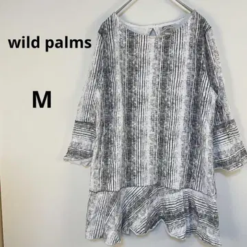 wild palms 튜닉 셔츠 [M] 플레어 밑단 코튼 100% 봄/여름