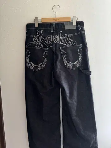 Kashiko Denim Pants Black 데님 팬츠