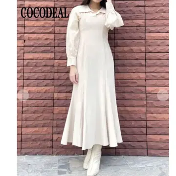 COCODEAL 코코딜 셔츠 도킹 베어 원피스 머메이드 베이지