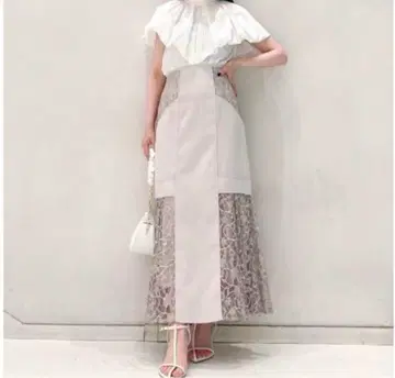 릴리 브라운 스위칭 레이스 머메이드 스커트