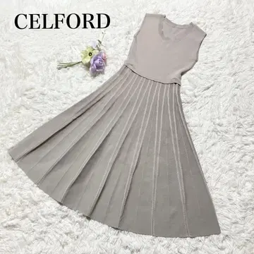 [CELFORD] 셀포드 크로스 스티치 니트 원피스 베이지 S