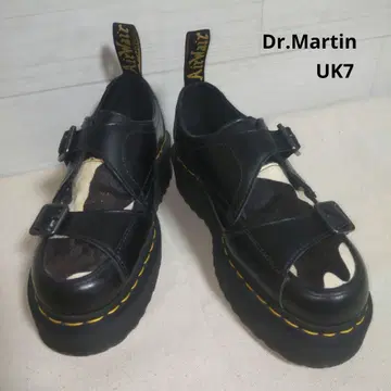 Dr.Martin/닥터마틴 카우 패턴 통굽 더블 몽크 신발