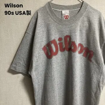90년대 USA 제작 Wilson 센터 로고 티셔츠 스며듦