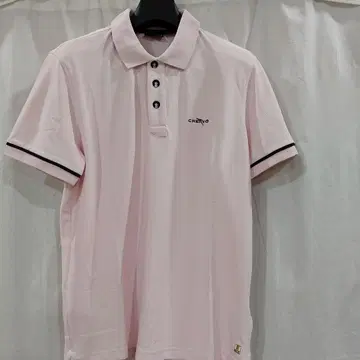 CHERVO 옅은 핑크 골프 남성용 피케 셔츠 52
