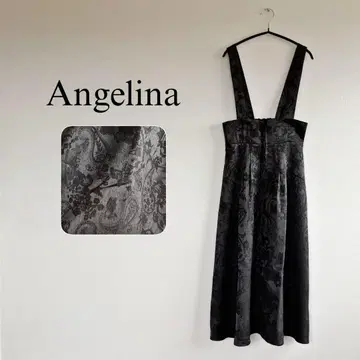 Angelina 자카드 오버롤 스커트 페이즐리 하이웨스트 스커트