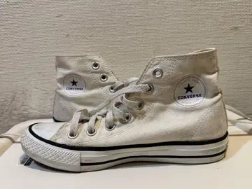 CONVERSE 화이트 하이컷 스니커즈 24cm