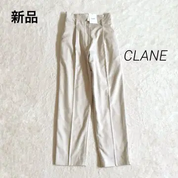 새상품 CLANE 하이웨스트 테이퍼드 팬츠 아이보리 1