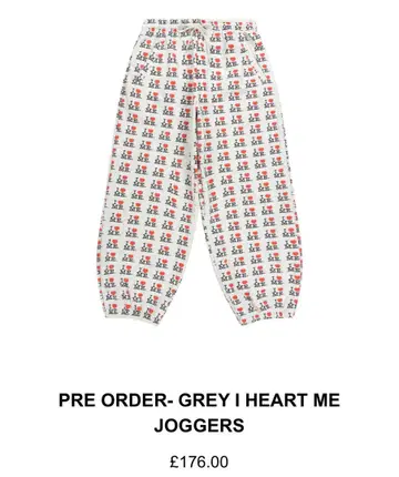 ashley williams GREY I HEART ME JOGGERS