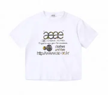 aeae 에이에이에이 티셔츠 반팔 화이트 AA3