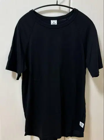 REIGNING CHAMP 블랙 래글런 슬리브 티셔츠 S-P