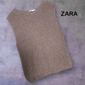 새상품급! ZARA 코튼 나일론 오버 사이즈 메쉬 베스트 그레이지