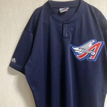 USA Majestic 엔젤스 베이스볼 셔츠 메쉬