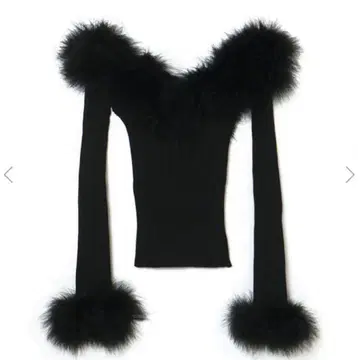 melt the lady fluffy tail tops black