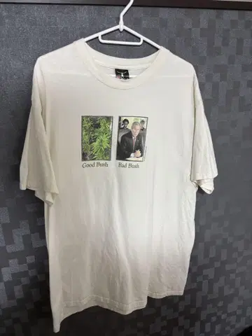 00s Good Bush Bad Bush 부시 대통령 패러디 티셔츠