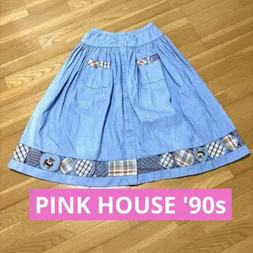 [레어] PINK HOUSE 90년대 롱 기장 스커트 빈티지