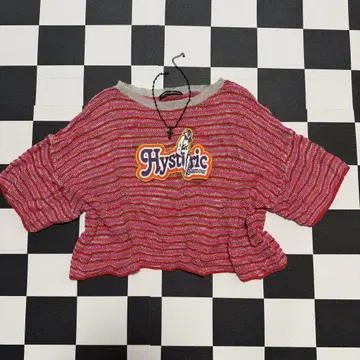 Hysteric Glamour 스트라이프 크롭 T셔츠