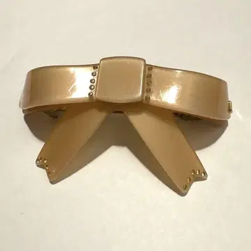 리본형 헤어 클립 베이지 MADE IN FRANCE