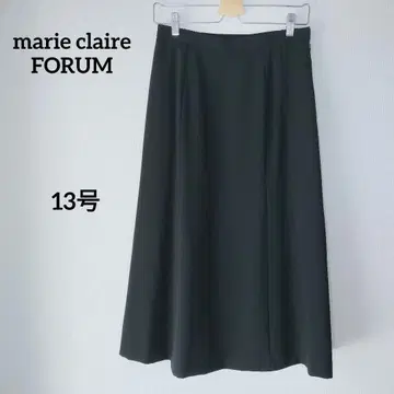 새상품급 마리끌레르 포럼 플레어 롱 스커트 13호 블랙 개더