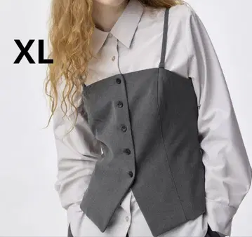새상품 GU 프론트 버튼 뷔스티에 XL
