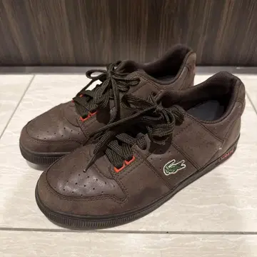 [레어] LACOSTE 남성용 브라운 스니커즈 라코스테 US8 26.0