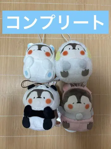 모후모치 동물 마스코트 봉제 인형 4종 컴플리트 1