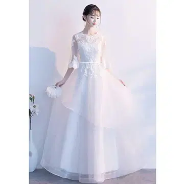 화이트 웨딩드레스 A라인