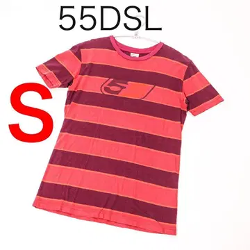 E4000 피프티파이브디젤 로고 프린트 보더 티셔츠