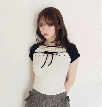 andmary Alma ribbon tops ivory