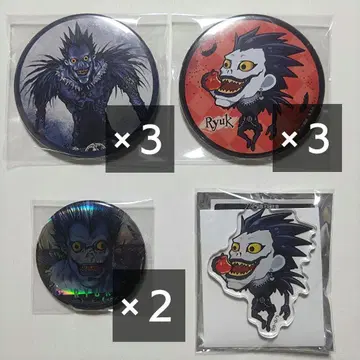 DEATH NOTE 류크 캔뱃지 & 아크릴 키링 9개 세트