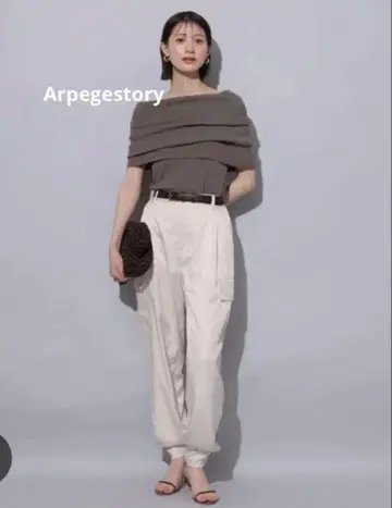 Arpegestory 마 혼방 오프숄더 니트 아르페쥬 스토리