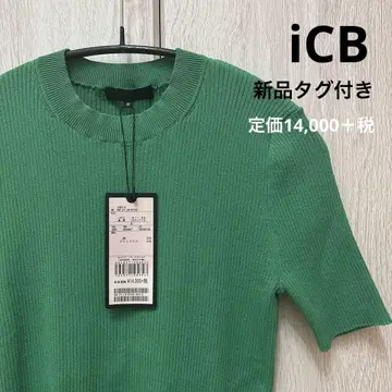 [ 새상품 미사용 ] ICB 온워드 카시야마 썸머 니트 반팔 니트 그린