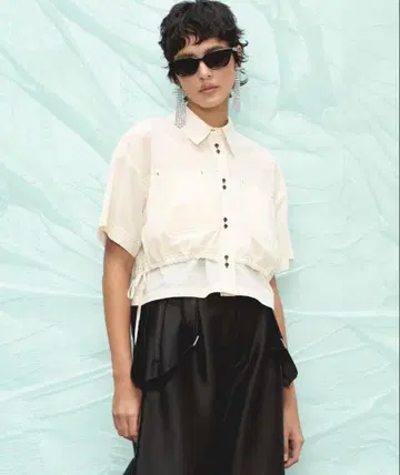 MAISON SPECIAL Color Stitch Short Shirt
