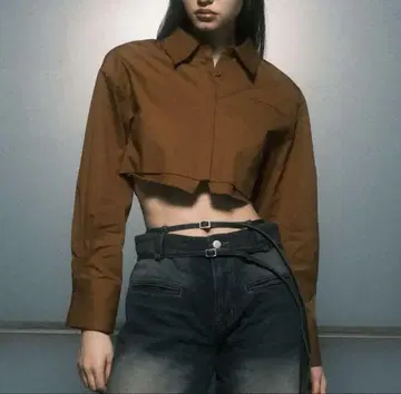 melt the lady layered cropped shirt
