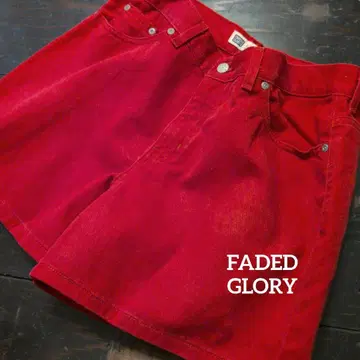 새상품급 빈티지 FADED GLORY 레드 데님 숏팬츠