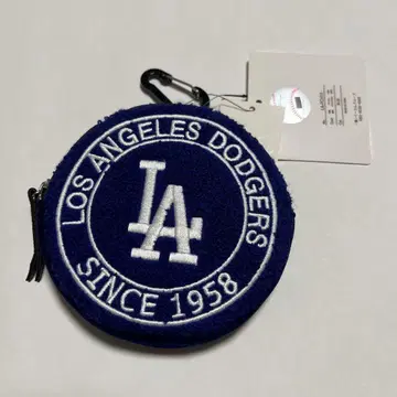 MLB 다저스 원형 미니 파우치 카라비너 포함