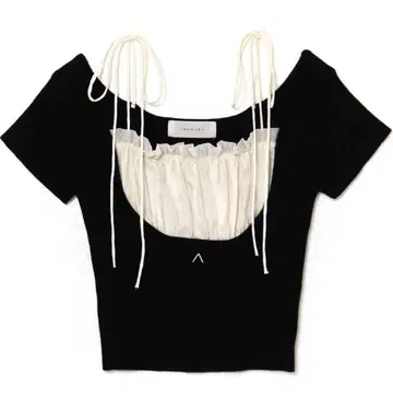 ANDMARY Mew frill tops BLACK andmary