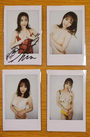 콘노 안나 폴라로이드 4점 세트, 친필 사인 폴라로이드 포함