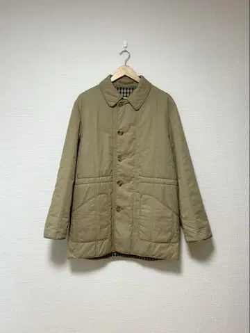 80년대 영국제 Aquascutum 퀼팅 자켓 충전솜 체크