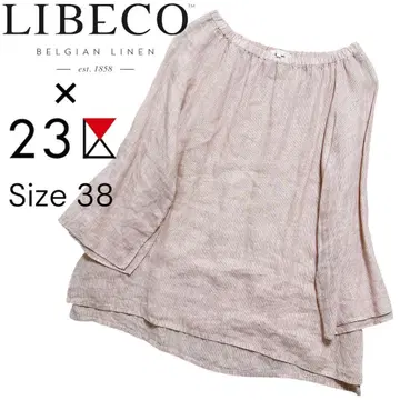 23구 libeco 린넨 핑크 계열 5부 소매 블라우스 38