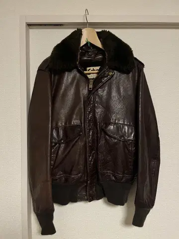Schott 다크 브라운 빈티지 플라이트 자켓